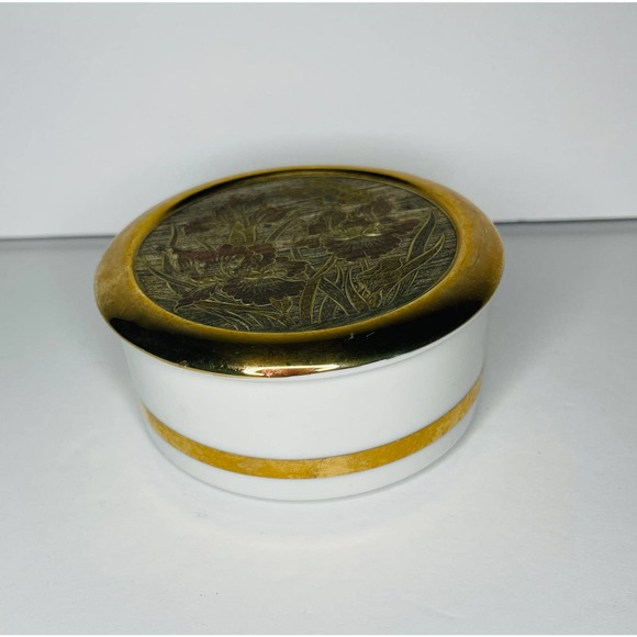 Japanese Art of Chokin Ceramic Dish with Lid Made in Japan - Picture 2 of 4